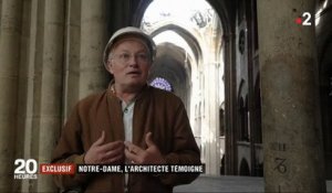 Exclu : Le journal de France 2 interview l'architecte en chef de Notre-Dame de Paris à l'intérieur de la cathédrale - Regardez
