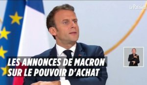 Quatre annonces de Macron sur le pouvoir d'achat