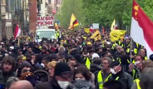 Strasbourg: les "gilets jaunes" pas convaincus par Macron