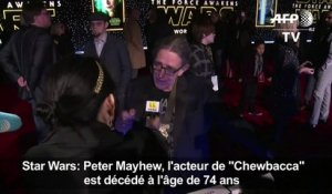 Mort de Peter Mayhew, le Chewbacca de "Star Wars", à l'âge de 74