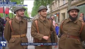 Ces trois jeunes hommes ont revêtu l'uniforme des soldats de 1940 pour le faire connaître au public