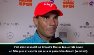 Madrid - Nadal : "Je vais devoir en faire plus contre Wawrinka"