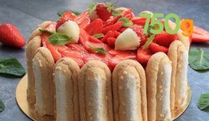 Recette charlotte aux fraises et mousse de fraises - 750g