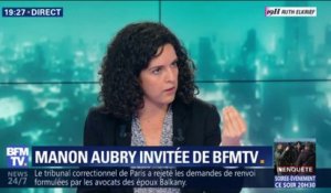Pour Manon Aubry (LFI), il y a "une convergence sur certaines positions entre le RN et LaREM"