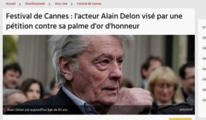 Festival de Cannes : la pétition contre Alain Delon