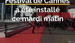 Ça y est: le tapis rouge est prêt pour accueillir les stars du Festival de Cannes
