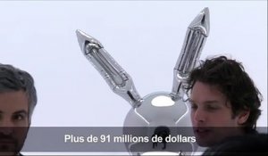L'oeuvre de Jeff Koons "Rabbit" aux enchères pour 91,1 millions de dollars