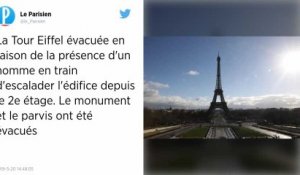 La Tour Eiffel évacuée en raison d'une personne en train d'escalader l'édifice