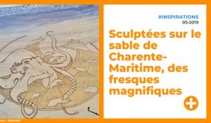 Sculptées sur le sable de Charente-Maritime, des fresques magnifiques