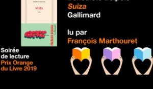 Suiza de Bénédicte Belpois lu par François Marthouret - Prix Orange du Livre 2019