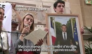 Climat: à Paris, un portrait de Macron décroché dans une mairie