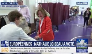 Européennes: Nathalie Loiseau a voté dans le 7e arrondissement de Paris