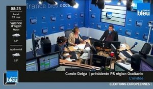 Carole Delga présidente de la région Occitanie commente les résultats des élections européennes