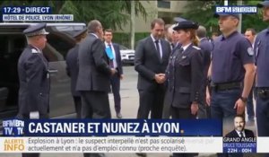 Christophe Castaner et Laurent Nuñez sont arrivés à l'hôtel de police de Lyon