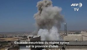Syrie: colonnes de fumée au dessus de Khan Cheikhoun après des raids aériens du régime