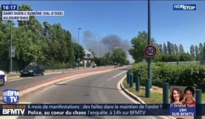 Un gigantesque incendie s'est déclaré à Saint-Ouen l'Aumône, dans le Val d'Oise