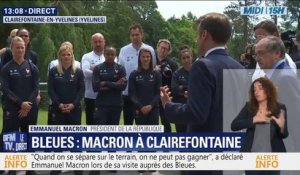 Emmanuel Macron aux Bleues: "C'est maintenant qu'il faut gagner"