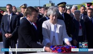 En Normandie, Donald Trump, Theresa May et Emmanuel Macron commémorent le Débarquement