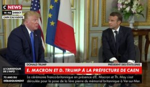 A Caen, Donald Trump assure que sa relation avec la France est "excellente"
