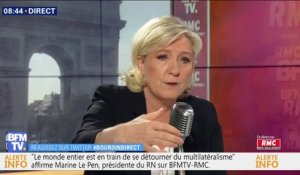 "On est en pleine psychose climatique." Marine Le Pen justifie le score des Verts aux européennes