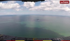 Sur la rampe d'un A400M en Normandie