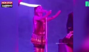 Ariana Grande émue, elle fond en larmes en plein concert (Vidéo)