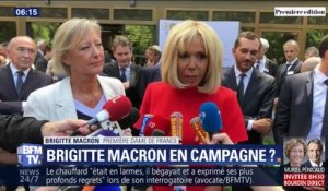 La première dame, Brigitte Macron, est-elle en campagne ?