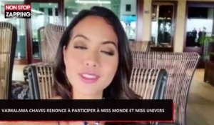 Miss France : Vaimalama Chaves renonce à Miss Univers et Miss Monde et s'explique (Vidéo)
