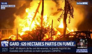 Les images des incendies qui ont ravagé le Gard cette nuit