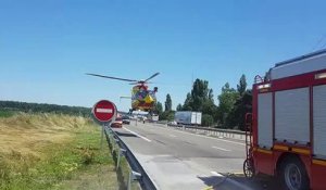 Carambolage  sur l'A35 à Ebersheim: un blessé grave évacué