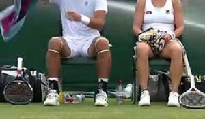 Le système d'arrosage automatique s'allume en plein match (Wimbledon)