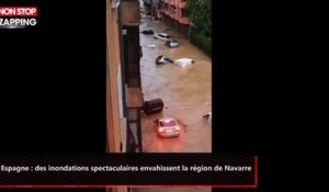 Espagne : des inondations spectaculaires envahissent la région de Navarre (vidéo)