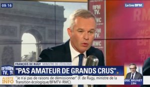 François de Rugy assure qu'il n'est "ni connaisseur, ni amateur" de grands crus