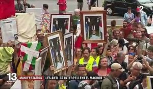 Bayonne : les militants anti-G7 interpellent Emmanuel Macron