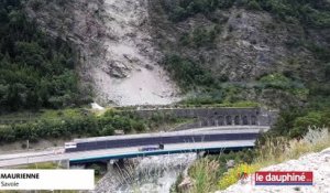 Spectaculaire minage d’un rocher en suspension au-dessus de la RD 1006 et de la voie ferrée