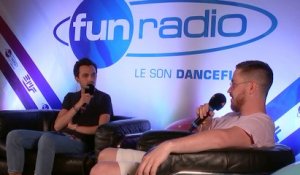 Aazar en interview dans le studio de Fun Radio à l'EMF 2019