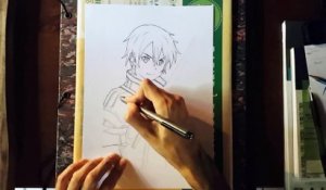 Drawing Kirito - Sword Art Online