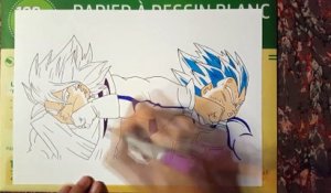 Drawing Black Goku vs Vegeta - Dragon Ball Super