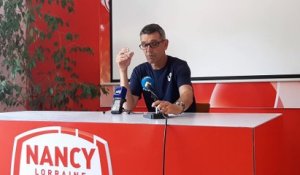 La réaction de l'entraîneur de l'AS Nancy Lorraine Jean-Louis Garcia après le forfait d'Amine Bassi pour la première journée de Ligue 2