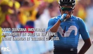 Tour de France : Quintana remporte la 18e étape à Valloire, Alaphillipe reste en jaune