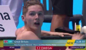 Gwangju 2019 : La Grande-Bretagne crée la surprise au relais 4 x 100 m 4 nages masculin