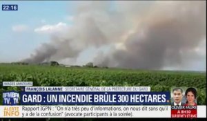 Incendie dans le Gard: "Aucun blessé n'est à déplorer, aucune habitation n'a été endommagée" (préfecture du Gard)