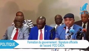 Accord officiel FCC-CACH pour la formation d'un gouvernement en RDC