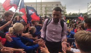 SM Caen -Lorient : L’arrivée des joueurs caennais salués par leurs supporters