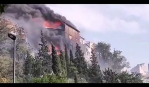 BEZIERS - Important incendie, deux habitations et un entrepôt brulés