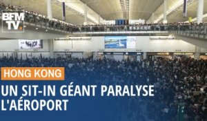 Un sit-in géant paralyse l'aéroport d'Hong Kong