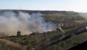 INCENDIE - Important feu de pinède à Cebazan, 25 hectares ont déjà brûlé