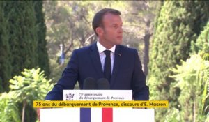 Emmanuel Macron commémore le 75e anniversaire du débarquement de Provence