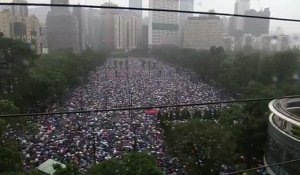 Hong Kong: Regardez les images des milliers de manifestants qui se sont rassemblés pour cette nouvelle journée de mobilisation - VIDEO