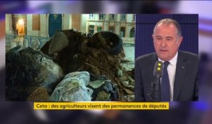 Vote du CETA : "Il y a une souffrance dans le monde agricole, et j'en ai marre de tous ces gens qui montrent les agriculteurs du doigt", lâche Didier Guillaume